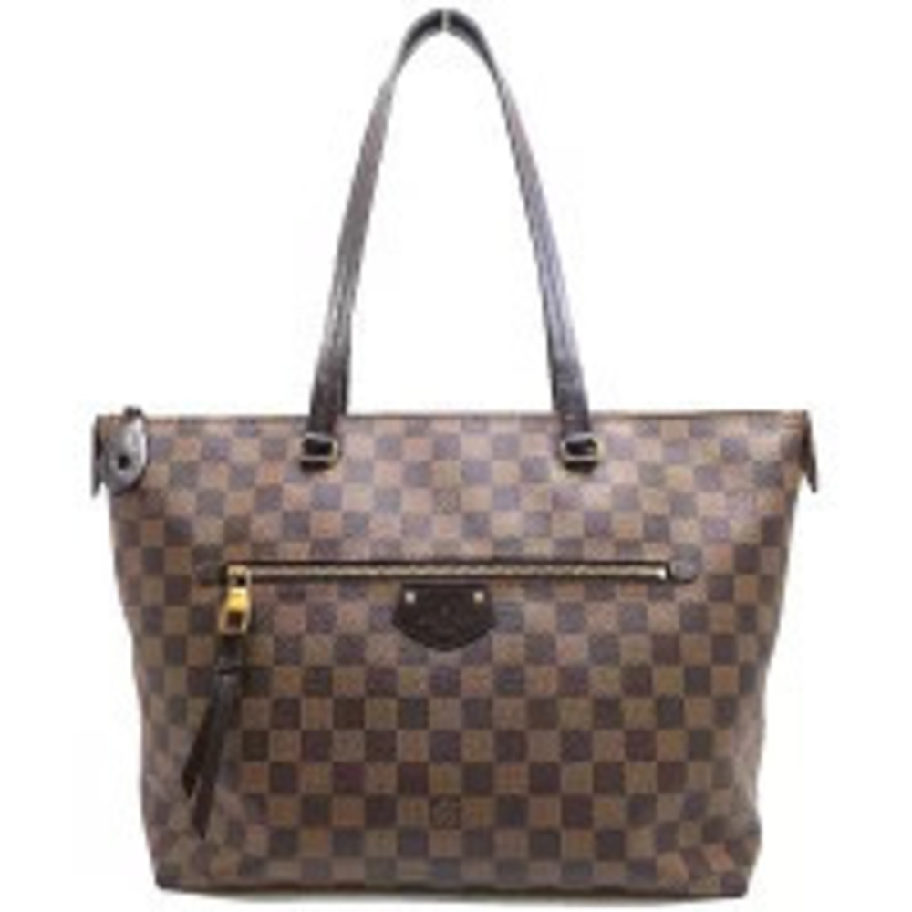 Louis Vuitton Iena Damier Shoulder Bag Canvas Leather Brown